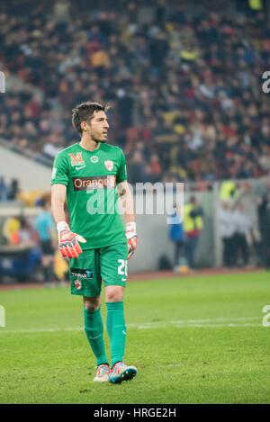 1. März 2017: Jaime Penedo Cano #26 von Dinamo Bukarest während der LPF - Fußball rumänischen Ligue 1 Orange 2016-2017, Spiel zwischen FC Steaua Bucharst und FC 1848 Dinamo Bukarest auf Arena Nationalstadion Bukarest, Rumänien ROU. Foto: Cronos/Catalin Soare Stockfoto