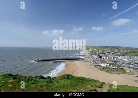 West Bay, Dorset, UK. 2. März 2017. Großbritannien Wetter. Strahlender Sonnenschein in Dorset. Bildnachweis: Dorset Media Service/Alamy Live-Nachrichten Stockfoto