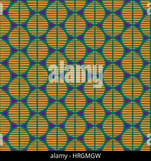 Primitive nahtlose Blumenmuster mit Blättern. Stammes-ethnischen Hintergrund, einfache Geometrie, lebendigen tropischen Tönen. Textil-Design. Stock Vektor
