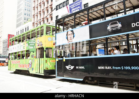 BIM, Buchforst Hongkong Island, China - Straßenbahn, Hongkong, China Stockfoto