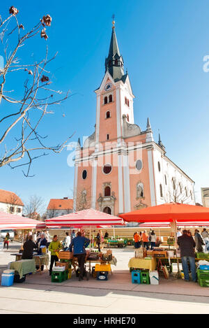 Bauernmarkt, Gleisdorf, Steiermark, ÷sterreich - Bauernmarkt, Steiermark, Österreich Stockfoto