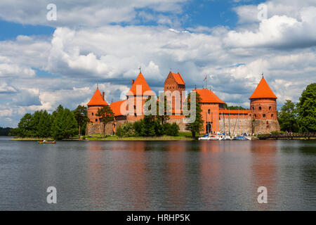 Historische Burg Trakai Island, Litauen, Osteuropa Stockfoto