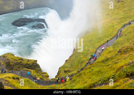 Gullfoss Wasserfall, Island, Polarregionen Stockfoto