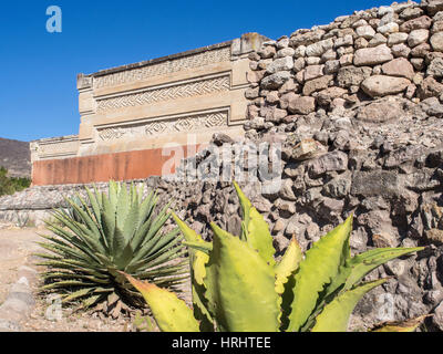 Präkolumbianische Mixteken und Zapoteken Ruinen in die Stadt Mitla, Bundesstaat Oaxaca, Mexico, Nordamerika Stockfoto