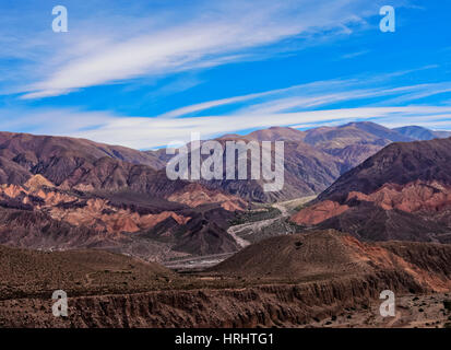 Landschaft der umliegenden Berge, Tilcara, Provinz Jujuy, Argentinien Stockfoto