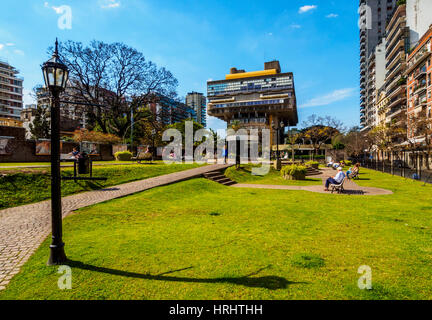 Ansicht der Nationalbibliothek der Republik Argentinien, Recoleta, Stadt Buenos Aires Provinz Buenos Aires, Argentinien Stockfoto