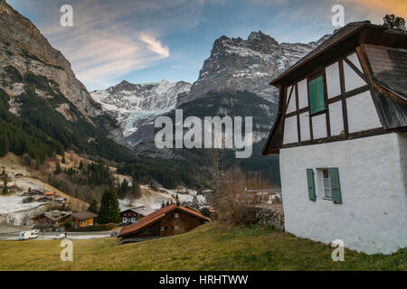 Der Eiger, Grindelwald, Jungfrau Region, Berner Oberland, Schweizer Alpen, Schweiz Stockfoto