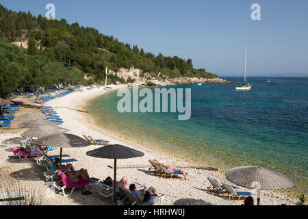 Monodendri Strand, Paxos, Ionische Inseln, griechische Inseln, Griechenland Stockfoto