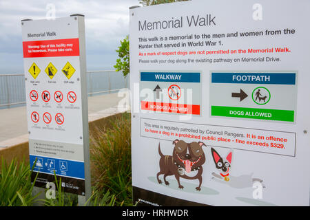 ANZAC 100. Gedenktag Memorial Walk in Newcastle City, New-South.Wales, Australien Stockfoto