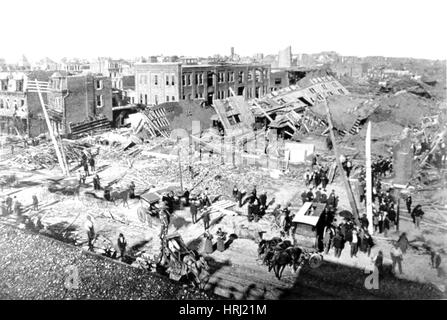 Zyklon Schaden, 1896 Stockfoto