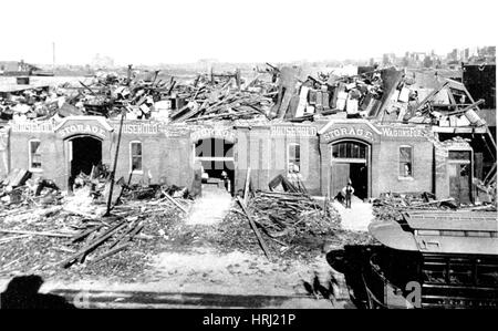 Zyklon Schaden, 1896 Stockfoto