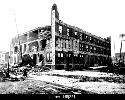 Zyklon Schaden, 1896 Stockfoto