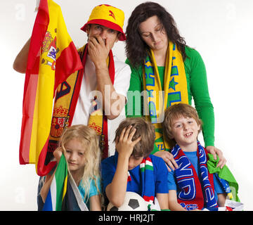 Fussballfans aus Verscheidenen Laendern Stockfoto