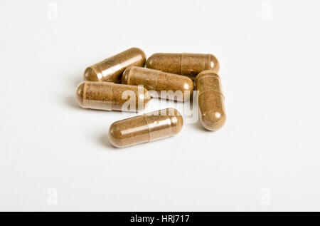 Baldrian-Wurzel "Kapseln" Stockfoto