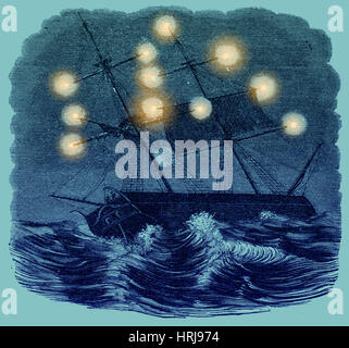 St. Elmo's Fire, 1860 Stockfoto