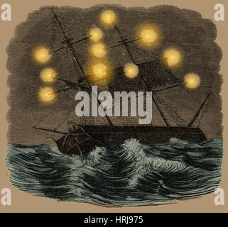 St. Elmo's Fire, 1860 Stockfoto