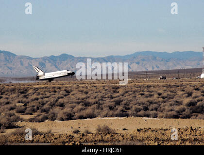 Space Shuttle Endeavor Landung Stockfoto