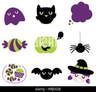 16162335 - Halloween saisonale Symbole. Vektor-cartoon Stockfoto