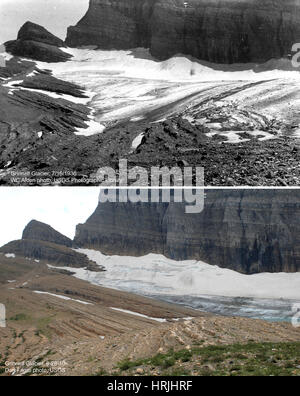 Grinnell Gletscher, Glacier NP, 1936/2010 Stockfoto