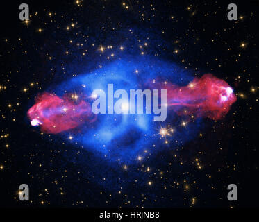 Radio Galaxy, Cygnus A, 3C 405 Stockfoto