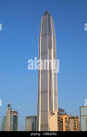 Ping An International Finance Centre (4. weltweit höchste Gebäude im Jahr 2017 auf 600m), Futian, Shenzhen, Guangdong, China Stockfoto