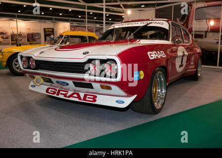 Ein Rennen vorbereitet 1972, Ford Capri RS2600 Tourenwagen im historischen Motorsport International 2017 Stockfoto