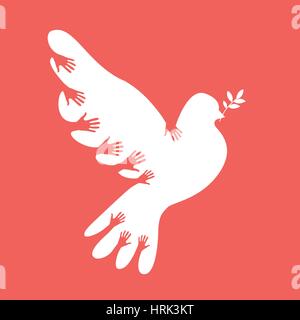 Dove-Vektor-Logo. Dove-Logo. Taube-Symbol. Die Taube Vogel Monogramm. Frieden Vogel der Welt. Vogel-Vektor-Logo. Taube Silhouette Logo, Globe union Markenlogo, Auto Stock Vektor