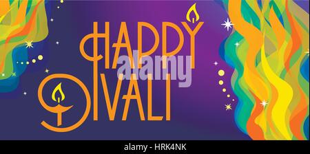 schöne kreative Vektor bunte happy Diwali banner Stock Vektor
