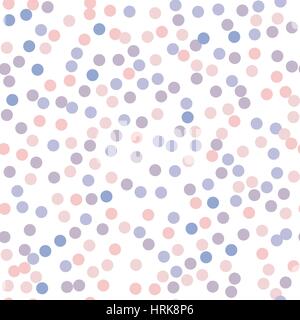 Polka Dot Musterdesign. Vektor-Illustration. Rosenquarz und Gelassenheit Farben. Stock Vektor