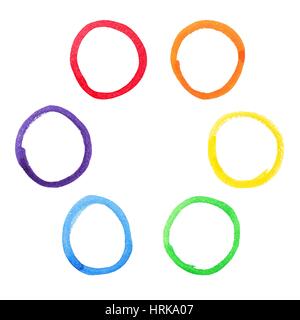 Bunte Kreise Aquarell set Stock Vektor