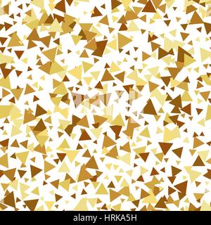Goldene Musterdesign mit Dreiecken Stock Vektor