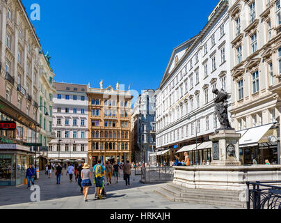 Geschäfte am Graben, Innere Stadt, Wien, Österreich Stockfoto