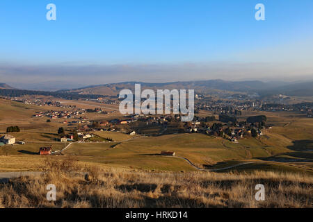 Panorama der Stadt von Asiago in der Provinz Vicenza in Norditalien Stockfoto