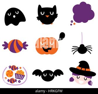 16162346 - Halloween saisonale Symbole. Vektor-cartoon Stockfoto