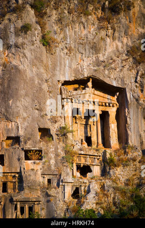 Grab des Amyntas. Fethiye.  Provinz Mugla, Ägäis, Türkei. Stockfoto