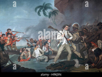 Tod von Captain James Cook 1779 Stockfoto