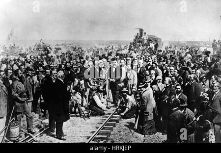 Golden Spike Zeremonie, 1869 Stockfoto