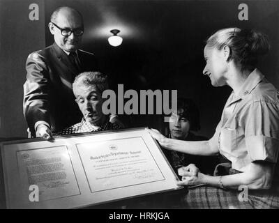 Woody und Arlo Guthrie, US-amerikanischer Folk-Sänger Stockfoto
