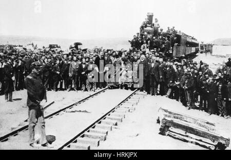 Golden Spike Zeremonie, 1869 Stockfoto