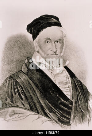 Carl Friedrich Gauß, deutscher Mathematiker Stockfoto