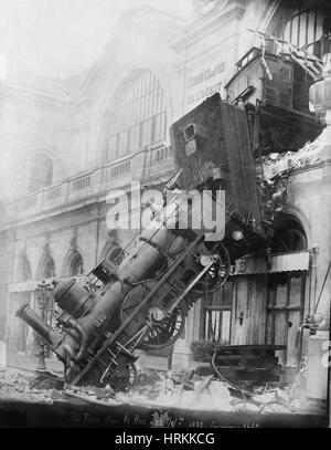 Zugunglück am Bahnhof Montparnasse, Paris, 1895 ...