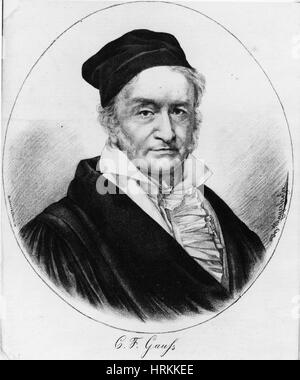 Carl Friedrich Gauß, deutscher Mathematiker Stockfoto