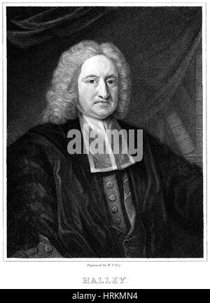 Edmond Halley, englischer Universalgelehrter Stockfoto