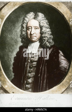 Edmond Halley, englischer Universalgelehrter Stockfoto