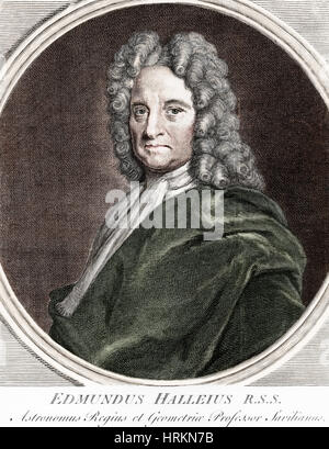 Edmond Halley, englischer Universalgelehrter Stockfoto