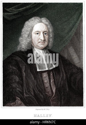 Edmond Halley, englischer Universalgelehrter Stockfoto