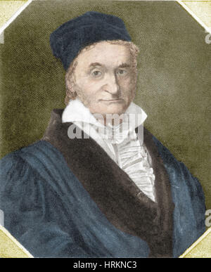 Carl Friedrich Gauß, deutscher Mathematiker Stockfoto