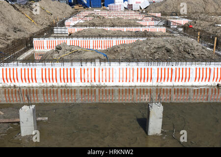 Gründung eines neuen Wohnhauses Stockfoto