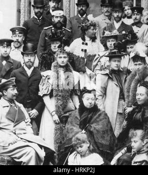 Königin Victoria und Nachkommen Stockfoto