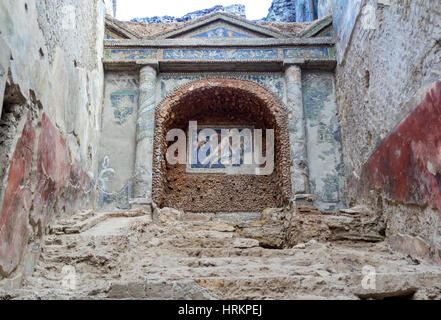 Eine Ansicht, die antiken Ruinen in Stadt Pompeji, Italien. Stockfoto